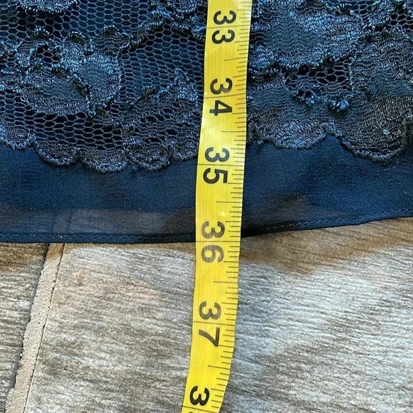 Diane Von Furstenberg Navy Floral Lace Sheath Dress Women’s size 6 Cocktail - Picture 8 of 13